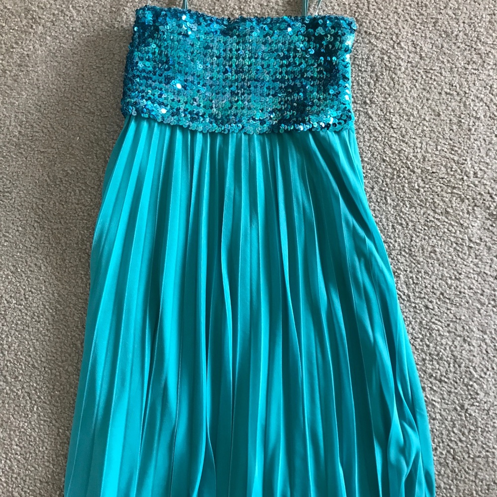 Teal cocktail dress